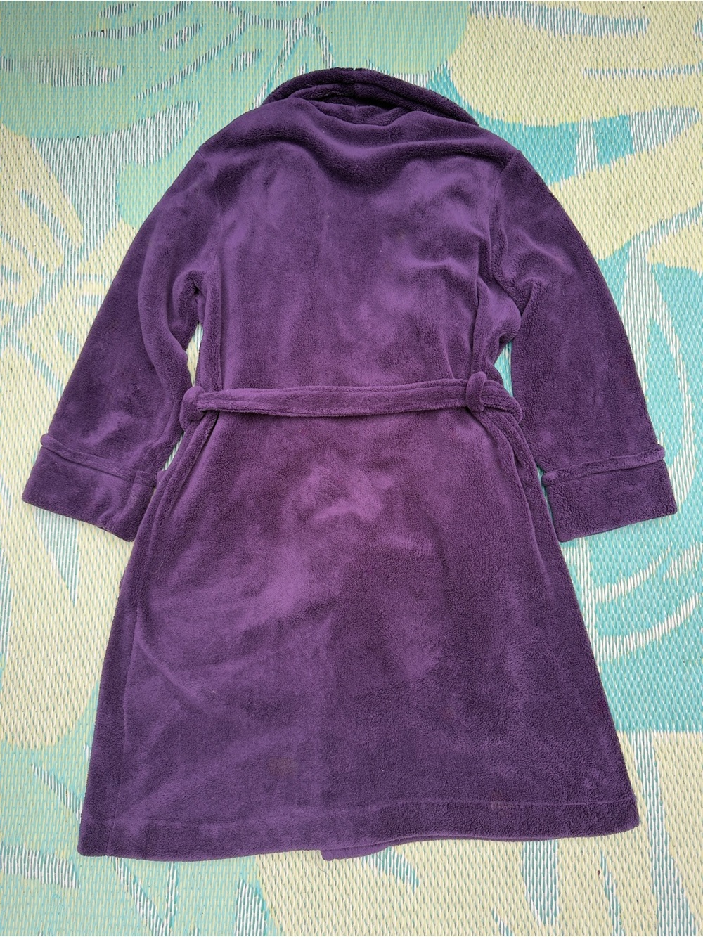Purple Fleece Bath Robe - Picture 3 of 3